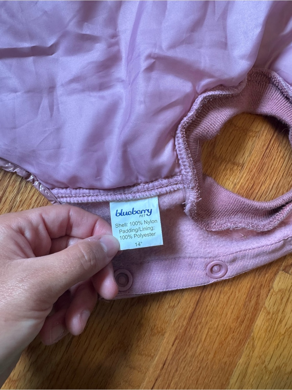 Blush Pink Quilted Dog Puffer Jacket - Picture 2 of 2